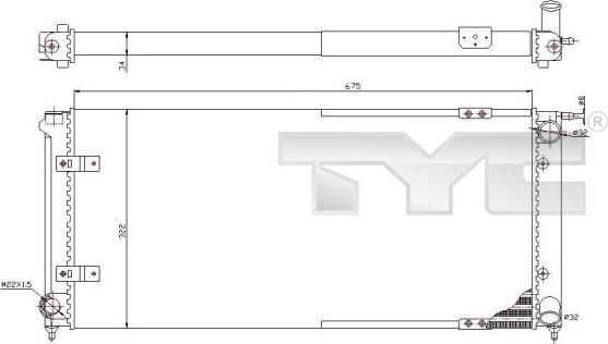 TYC 737-0059 - Радіатор, охолодження двигуна autozip.com.ua