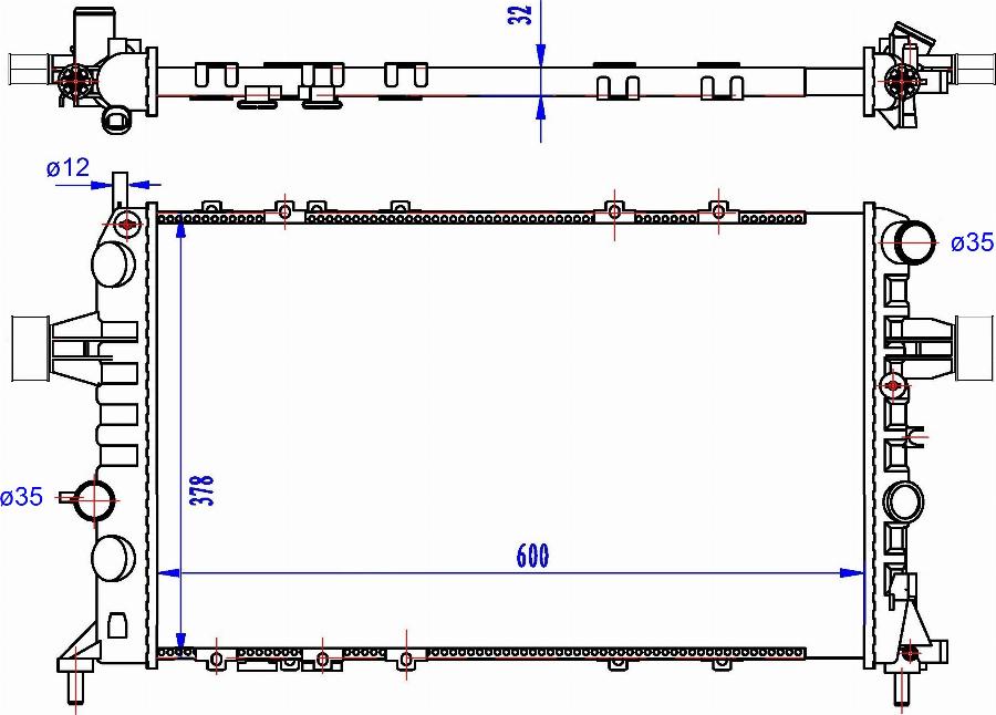 TYC 725-0041-R - Радіатор, охолодження двигуна autozip.com.ua