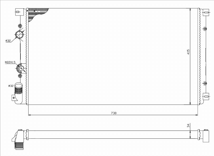 TYC 725-0030 - Радіатор, охолодження двигуна autozip.com.ua