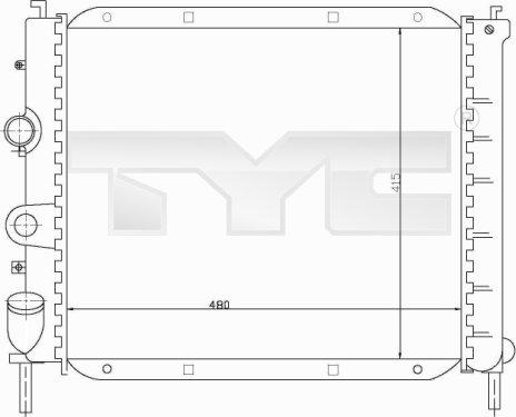 TYC 728-0008-R - Радіатор, охолодження двигуна autozip.com.ua