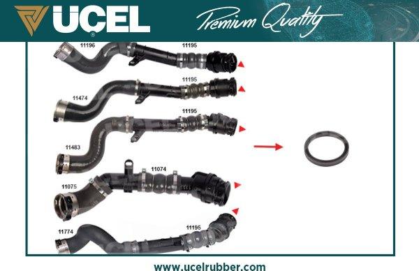 UCEL 16060 - Кільце ущільнювача, трубка, що нагнітається autozip.com.ua