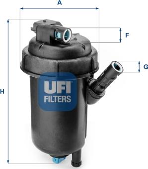 UFI 55.139.00 - Паливний фільтр autozip.com.ua