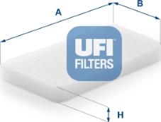UFI 53.460.00 - Фільтр, повітря у внутрішній простір autozip.com.ua