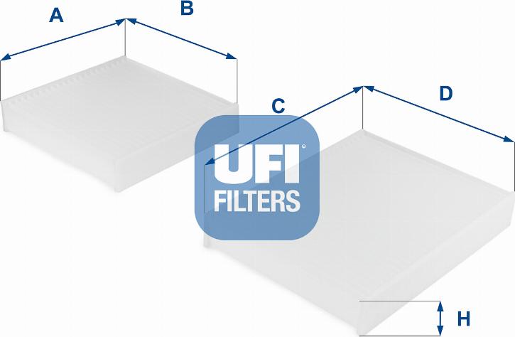 UFI 53.143.00 - Фільтр, повітря у внутрішній простір autozip.com.ua