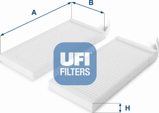 UFI 53.164.00 - Фільтр, повітря у внутрішній простір autozip.com.ua