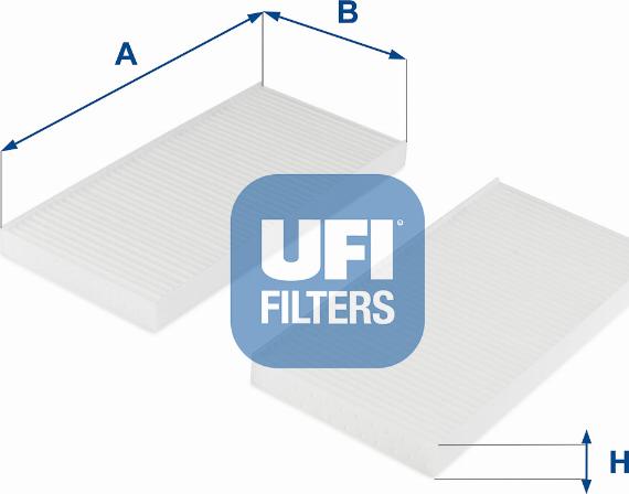 UFI 53.259.00 - Фільтр, повітря у внутрішній простір autozip.com.ua