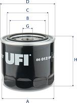 UFI 86.012.00 - Фільтр, Гідравлічна система приводу робочого устаткування autozip.com.ua