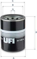 UFI 80.145.00 - Фільтр, Гідравлічна система приводу робочого устаткування autozip.com.ua