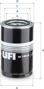 UFI 80.146.00 - Масляний фільтр autozip.com.ua