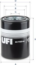 UFI 80.153.00 - Фільтр, Гідравлічна система приводу робочого устаткування autozip.com.ua