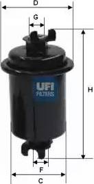 UFI 31.672.00 - Паливний фільтр autozip.com.ua