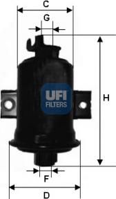 UFI 31.560.00 - Паливний фільтр autozip.com.ua