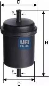 UFI 31.691.00 - Паливний фільтр autozip.com.ua