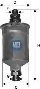 UFI 31.658.00 - Паливний фільтр autozip.com.ua