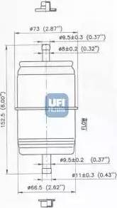 UFI 31.666.00 - Паливний фільтр autozip.com.ua