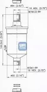 UFI 31.662.00 - Паливний фільтр autozip.com.ua