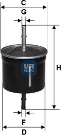 UFI 31.624.00 - Паливний фільтр autozip.com.ua