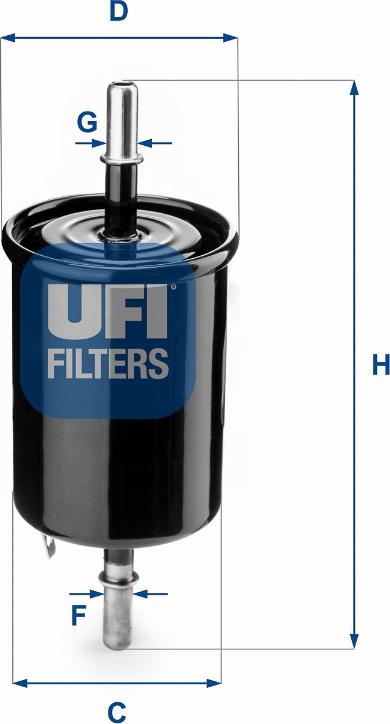 UFI 31.843.00 - Паливний фільтр autozip.com.ua