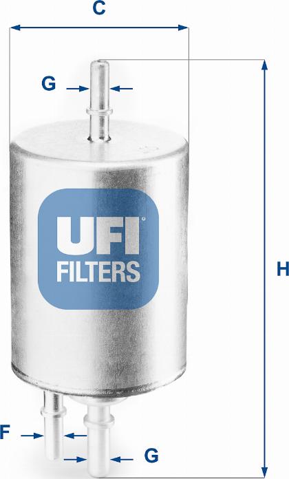 UFI 31.831.00 - Фильтр топливный AUDI A4. A6 2.0-3.0 TFSI. 2.8-4.2 FSI 04-11 OE пр-во UFI autozip.com.ua