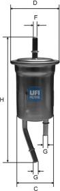 UFI 31.828.00 - Паливний фільтр autozip.com.ua