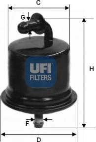 UFI 31.724.00 - Паливний фільтр autozip.com.ua
