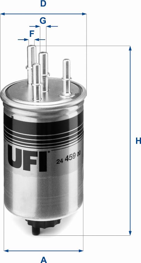 UFI 24.459.00 - Паливний фільтр autozip.com.ua