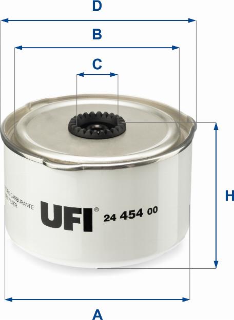 UFI 24.454.00 - Паливний фільтр autozip.com.ua