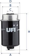 UFI 24.464.00 - Паливний фільтр autozip.com.ua