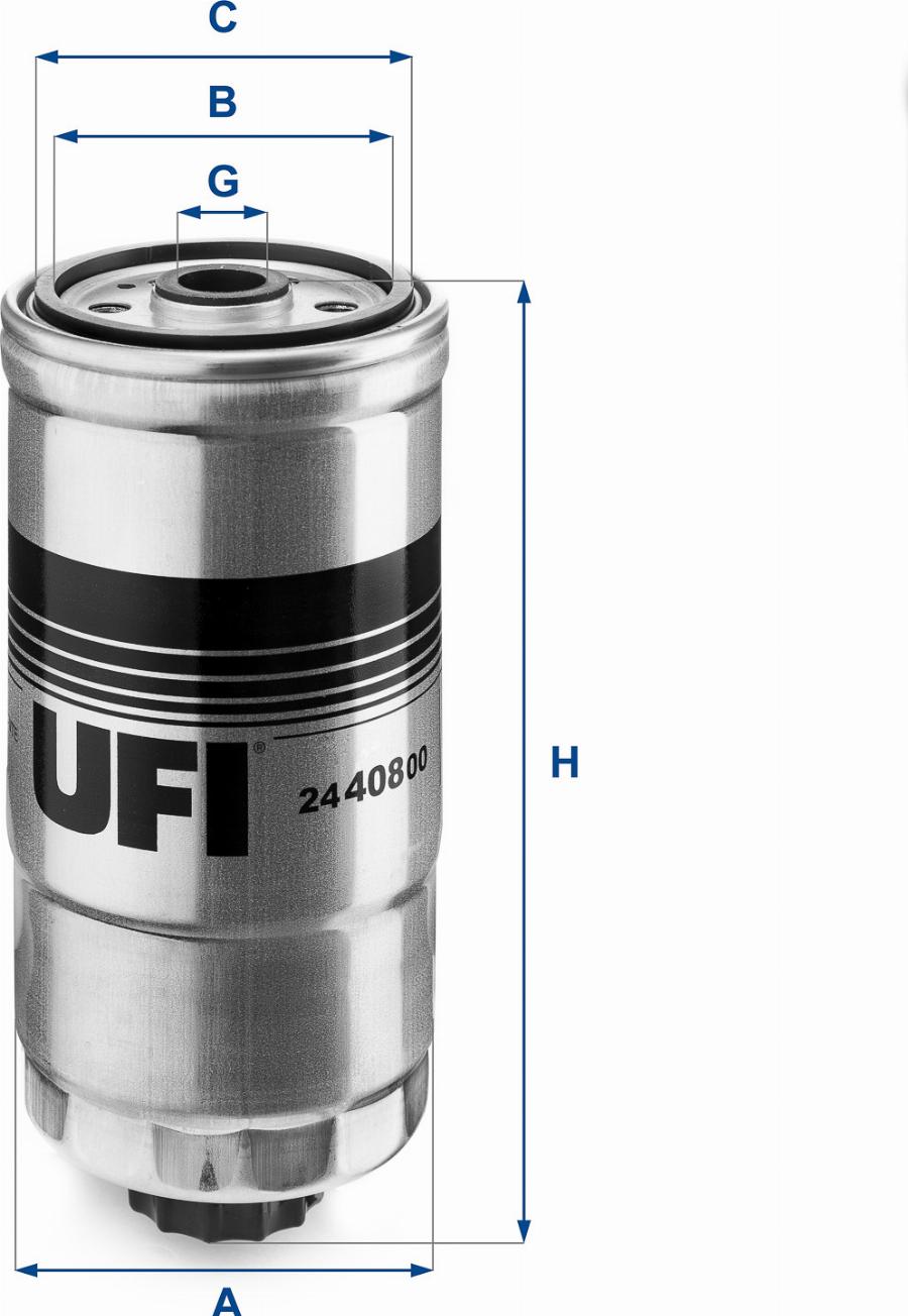 UFI 24.408.00 - Паливний фільтр autozip.com.ua