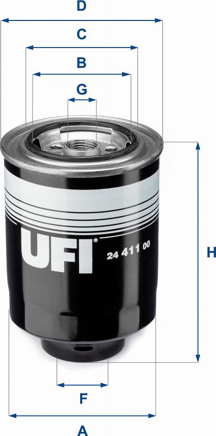 UFI 24.411.00 - Паливний фільтр autozip.com.ua