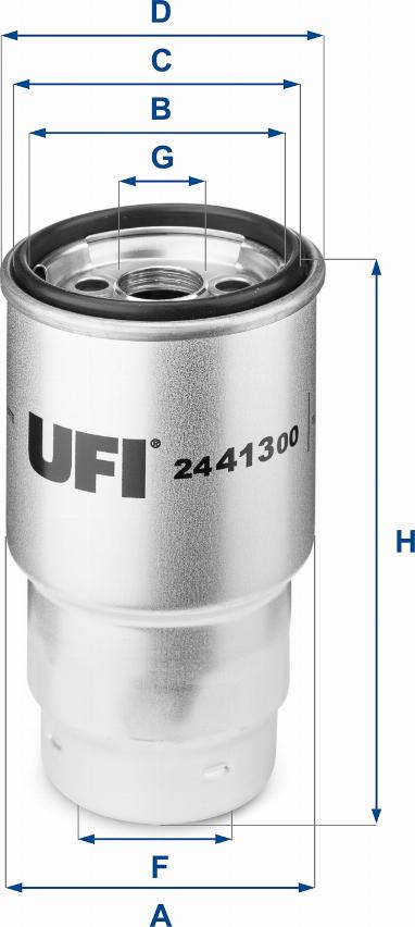 UFI 24.413.00 - Паливний фільтр autozip.com.ua