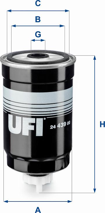UFI 24.439.00 - Паливний фільтр autozip.com.ua