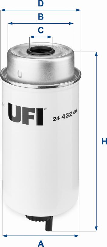 UFI 24.432.00 - Паливний фільтр autozip.com.ua