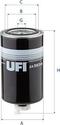 UFI 24.503.00 - Паливний фільтр autozip.com.ua