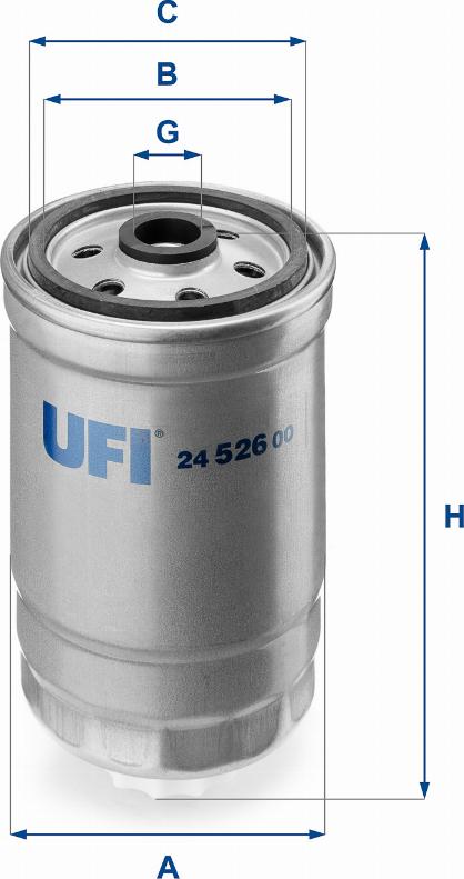 UFI 24.526.00 - Паливний фільтр autozip.com.ua