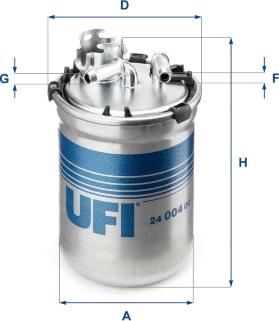 UFI 24.004.00 - Паливний фільтр autozip.com.ua