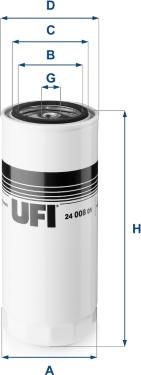 UFI 24.008.01 - Паливний фільтр autozip.com.ua