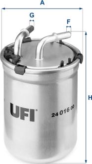 UFI 24.016.00 - Паливний фільтр autozip.com.ua
