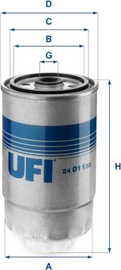 UFI 24.011.00 - Паливний фільтр autozip.com.ua