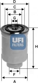 UFI 24.398.00 - Паливний фільтр autozip.com.ua