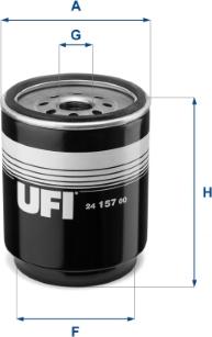 UFI 24.157.00 - Паливний фільтр autozip.com.ua
