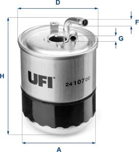 UFI 24.107.00 - Паливний фільтр autozip.com.ua