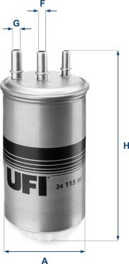 UFI 24.115.00 - Паливний фільтр autozip.com.ua