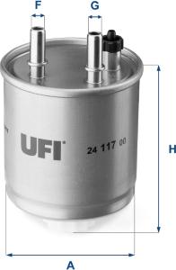 UFI 24.117.00 - Паливний фільтр autozip.com.ua