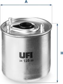 UFI 24.128.00 - Фильтр топливный FORD 1.4-1.6 TDCI 08-. VOLVO 1.6 D2 10- пр-во UFI autozip.com.ua