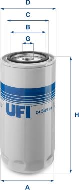 UFI 24.349.00 - Паливний фільтр autozip.com.ua