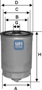 UFI 24.350.01 - Паливний фільтр autozip.com.ua