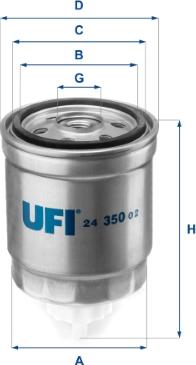 UFI 24.350.02 - Паливний фільтр autozip.com.ua
