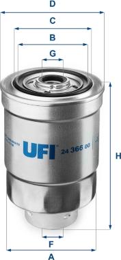 UFI 24.366.00 - Паливний фільтр autozip.com.ua