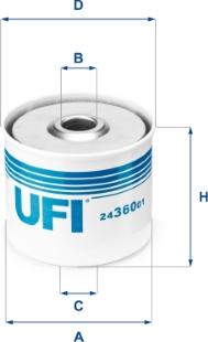 UFI 24.360.01 - Паливний фільтр autozip.com.ua